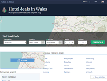 Tablet Screenshot of hotels-wales.com